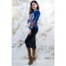 Embroidered Costume "Fairy World" Electric Navy